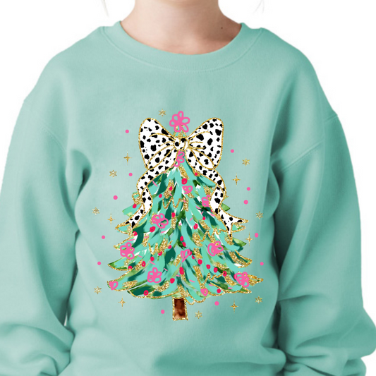 WHIMSICAL COQUETTE MINT GREEN COLOR * KID pullover