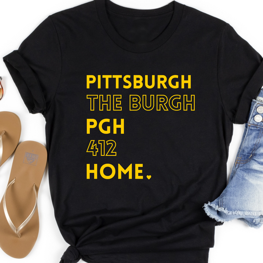 PGH= HOME 💛 * ADULT t-shirt